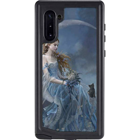 Fairy with Black Cat Sitting on Moon by Nene Thomas Galaxy Cases